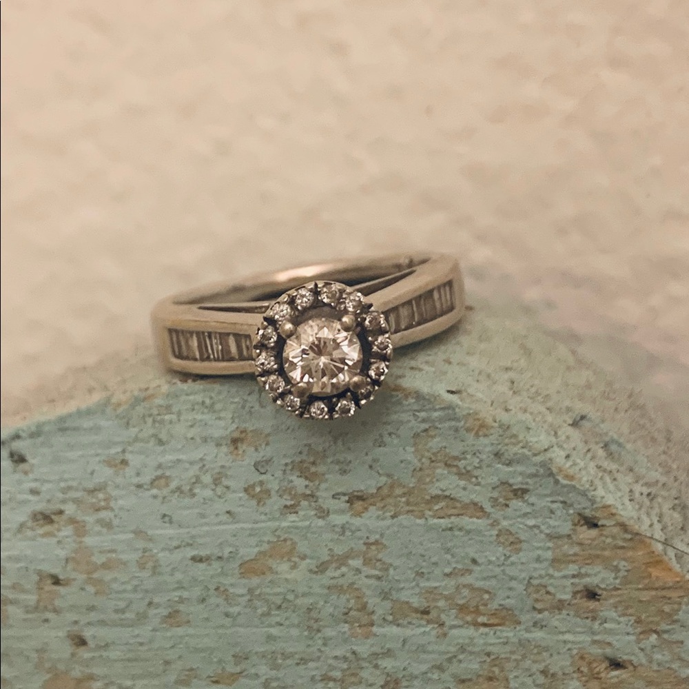 Diamond , white gold custom design ring